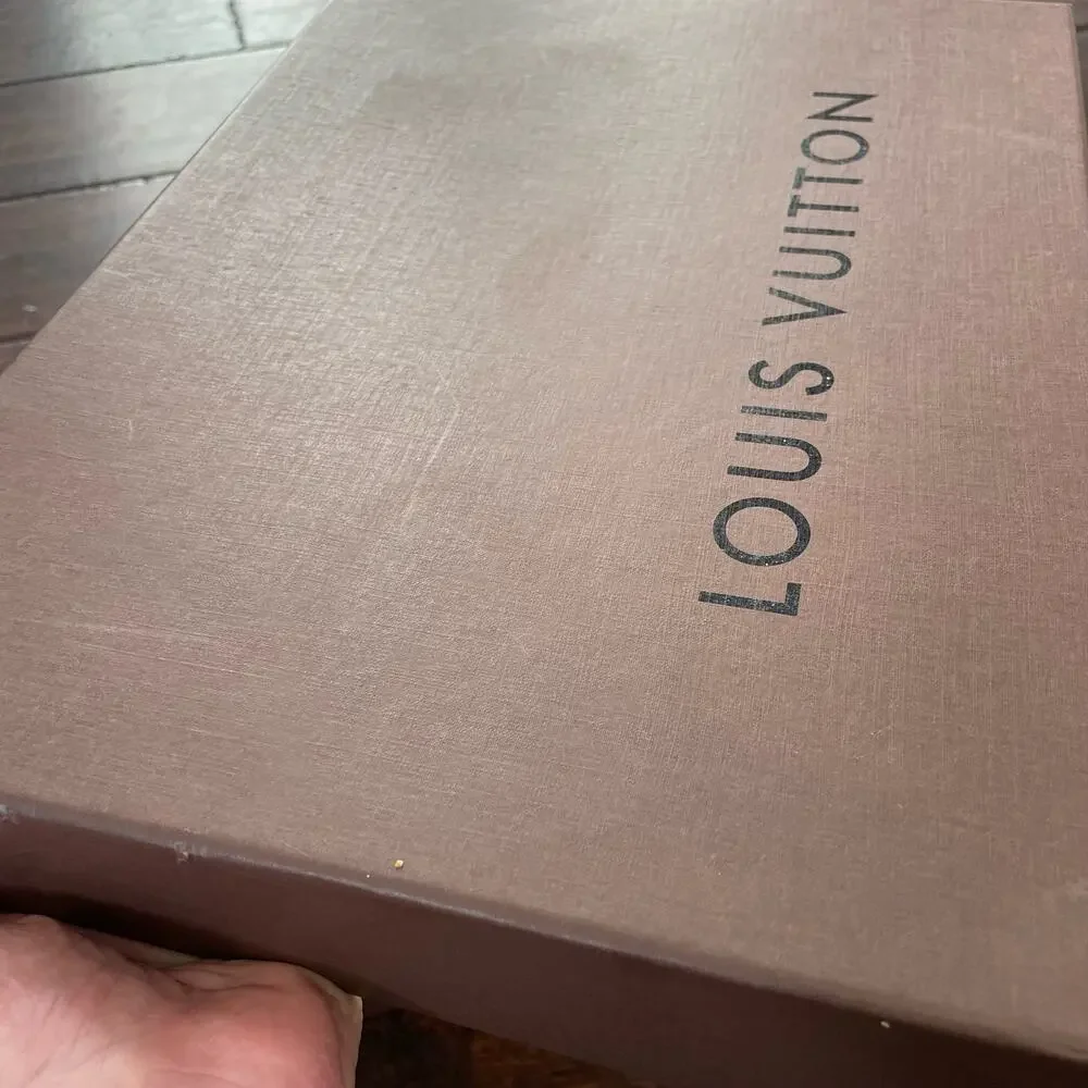 Louis Vuitton Gift Box Authentic Large Empty Storage Brown Imperfect READ